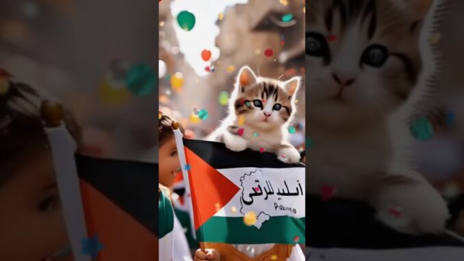 Happy Ending Palestine 3 🇵🇸 #shorts #trending #cat #cute #baby #kids #funny #animals #ai #news #film