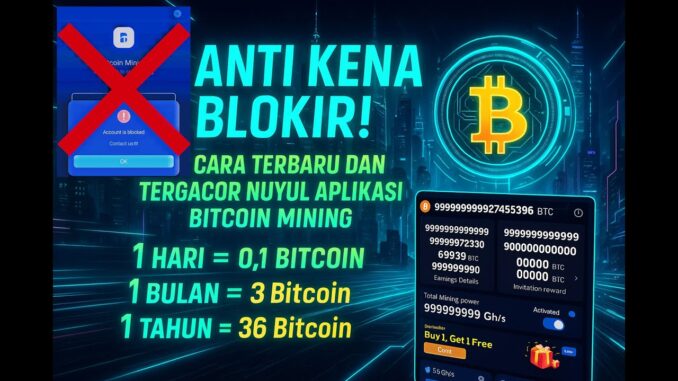 CARA TERBARU ANTI BLOKIR!! Cara Nuyul Aplikasi Bitcoin Mining - Miner NFT #tutorial #bitcoin #crypto
