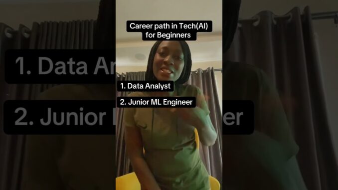 #Career paths for beginners in #Tech (#ai). #dataanalytics #machinelearning #aiproductmanager