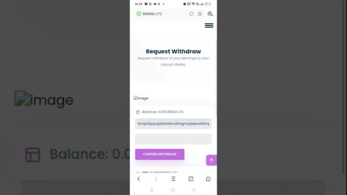 Withdraw Mining LTC | Crypto Cloud Mining #crypto #tutorial #ltc #mining #cloudmining